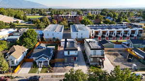 Bird's eye view featuring a mountain view