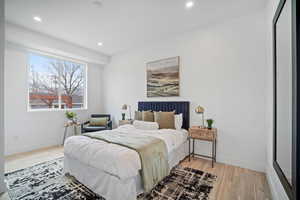 Bedroom featuring light hardwood / wood-style flooring