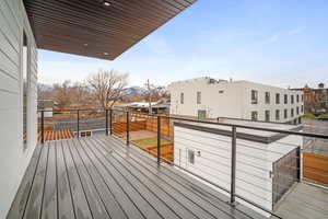 View of wooden terrace