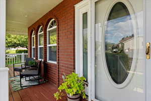 beautiful covered wraparound porch.