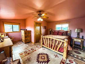 Primary bedroom, with walk-in closet.