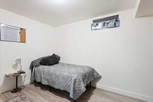 Bedroom featuring light wood-type flooring