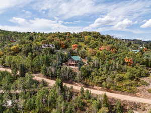 Birds eye view of property