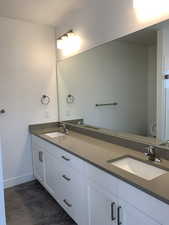 Master Bathroom with double sinks