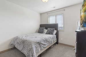 Bedroom featuring carpet floors