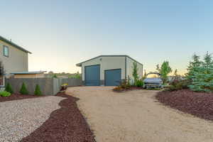 Detached Garage with 10' & 14' doors x 40ft deep.