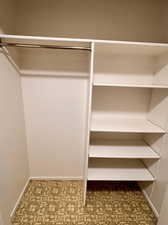 View of spacious closet