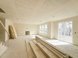 Living room with fireplace