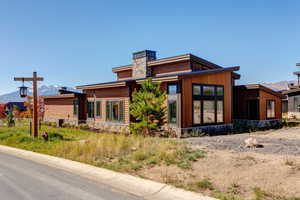 Exterior space with a mountain view