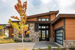 View of front facade with a garage