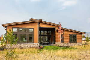 View of rear view of property