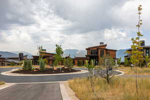 Exterior space with a mountain view