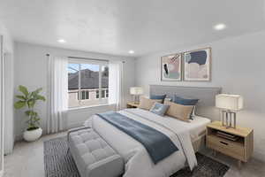 Bedroom featuring carpet floors