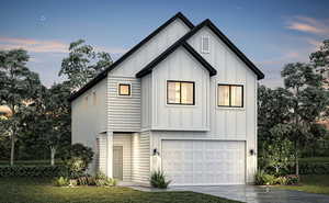 Pando Elevation D. This Photo is a rendering.  Colors and features of home will vary.