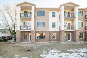 View of snow covered property