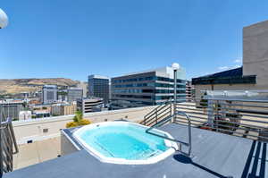 View of spa on top of the building