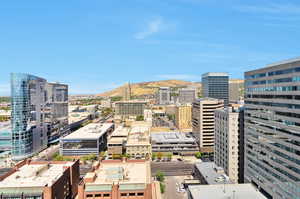 Downtown Salt Lake City view from top of American Towers