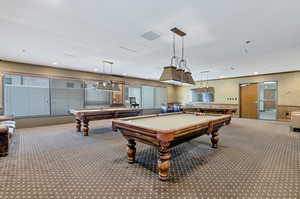 2nd Floor. Recreation room with billiards and carpet floors