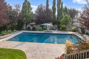 View of pool with a patio