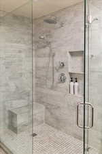 Master bathroom featuring an enclosed shower