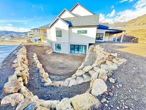 Exterior space with a mountain view