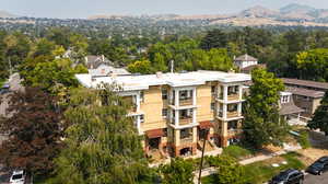 Bird's eye view featuring a mountain view