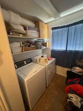 Laundry Room with room for full size machines