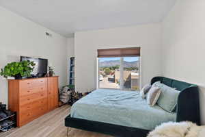 Bedroom featuring light hardwood / wood-style flooring