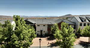 View of front of property featuring a mountain view