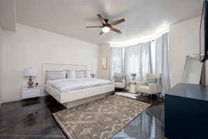 Bedroom with ceiling fan