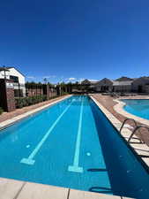 View of pool with a patio area