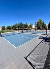 View of tennis court