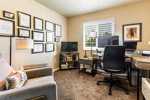 View of carpeted office