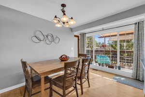 Dining space featuring ample natural light