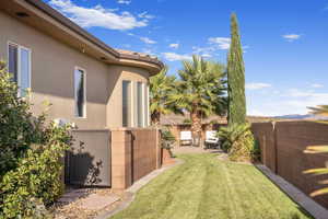 View of yard with a patio