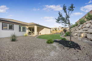 View of yard featuring a patio