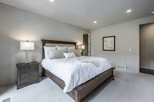 View of carpeted bedroom