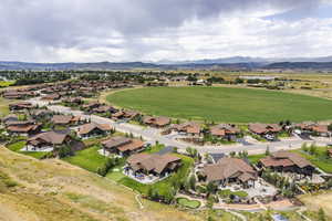 Bird's eye view featuring a mountain view