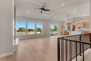 Great Room with Stairs to Basement