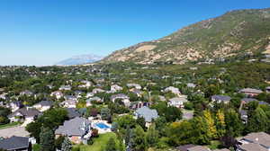 Bird's eye view featuring a mountain view