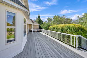 View of wooden deck