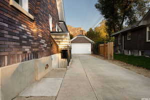 Exterior entrance to basement apartment