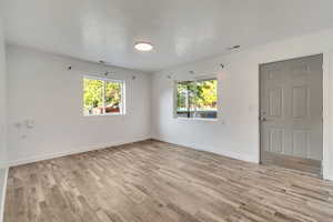 Unfurnished room featuring light hardwood / wood-style flooring