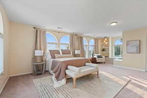 View of carpeted bedroom