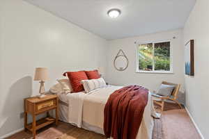 Bedroom featuring carpet flooring