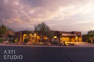 View of pueblo-style house