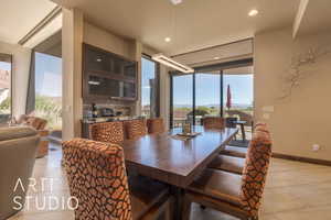 Dining area with plenty of natural light