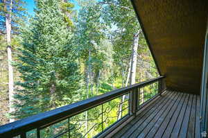 View of wooden deck