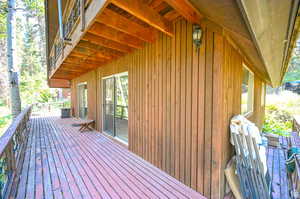 View of wooden deck