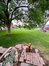 View of backyard feauring mature trees